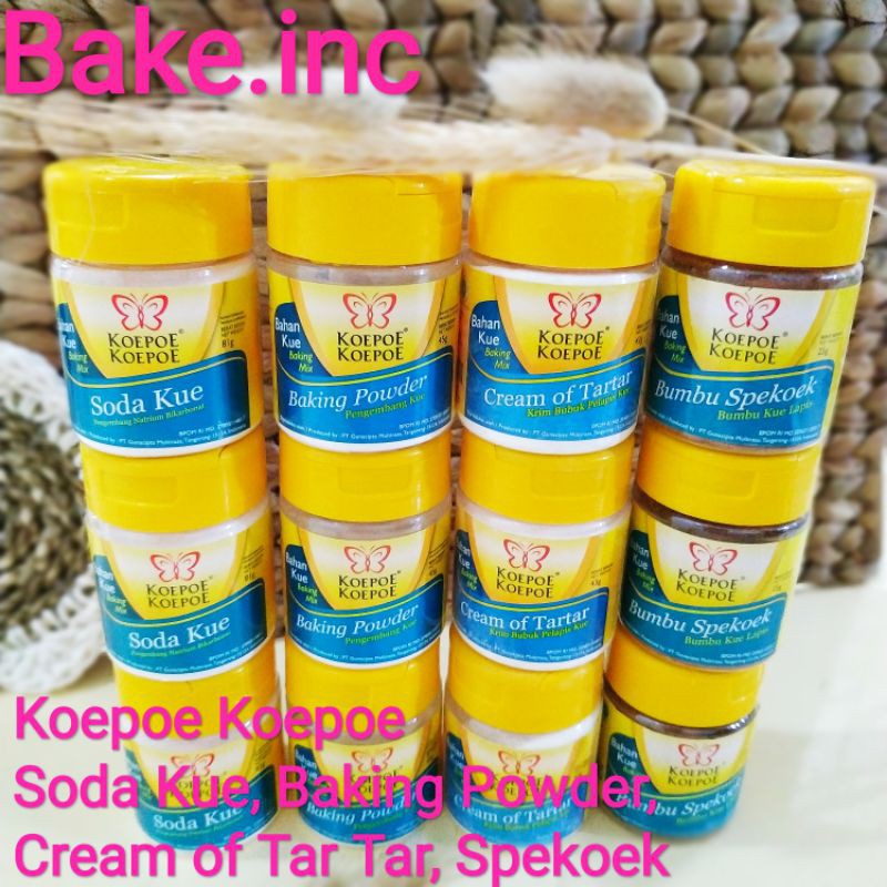 

[Bake.inc] Aneka Produk Koepoe2 Baking Powder, Soda Kue, Cream of Tartar, Spekoek, kayu manis, SP