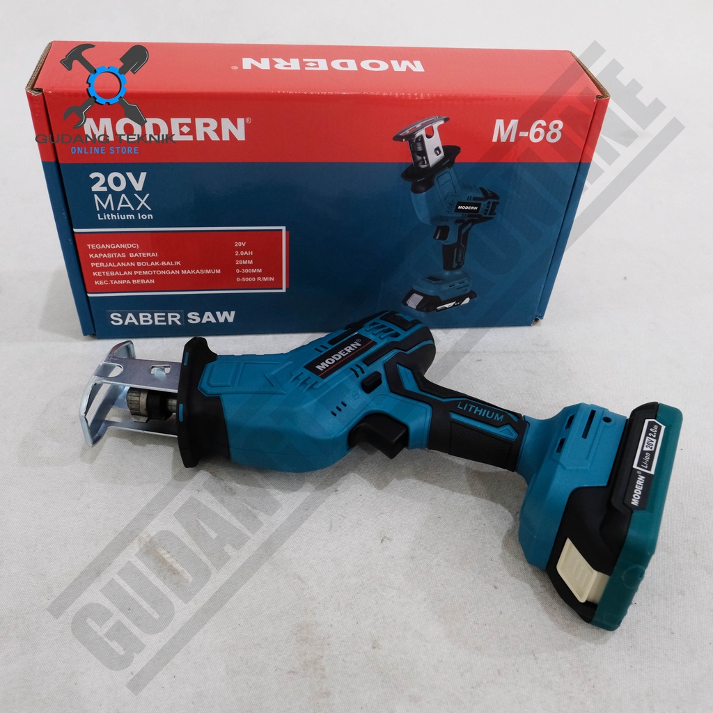 Mesin Gergaji Cordless Recipro Saw Modern M68 - Gergaji Saber Saw Baterai Modern M-68