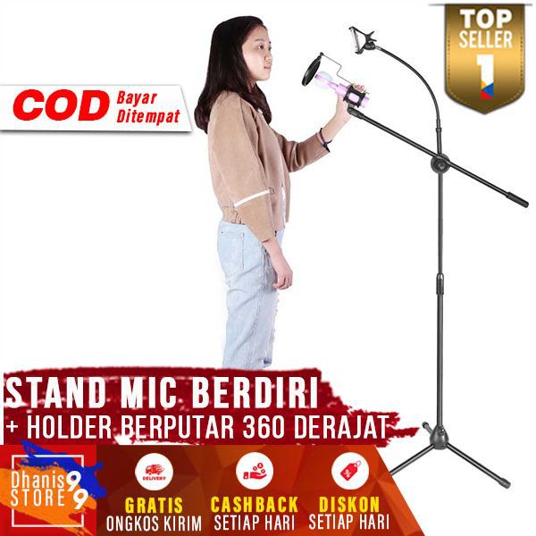 Stand Holder Microphone Smartphone Terbaru Standmic Handphone Terbaru Stand Mic 360 Derajat Terbaru