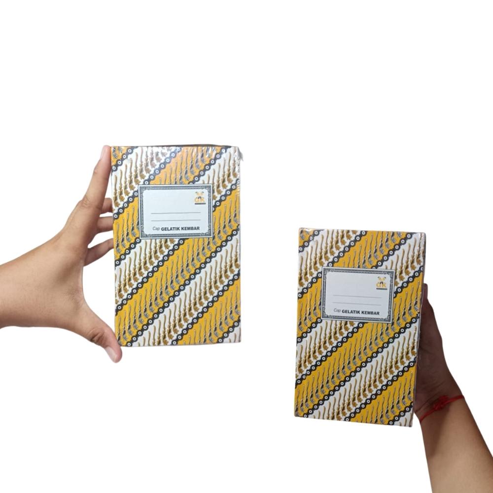 

[SATUAN] 1 biji CAP GELATIK KEMBAR buku A6 kas keuangan batik oktavo 16x10 cm hard cover isi 100 lembar
