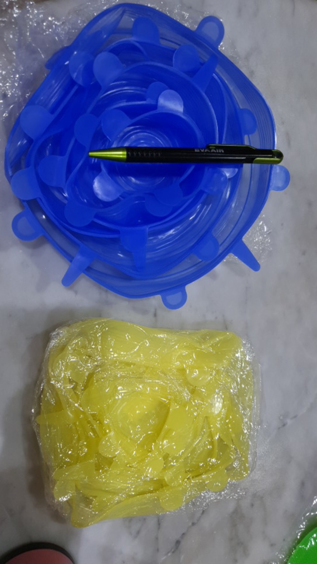 6pcs Penutup Mangkuk / Wadah Makanan Dengan Bahan Silikon Elastis Dapat Digunakan Kembali