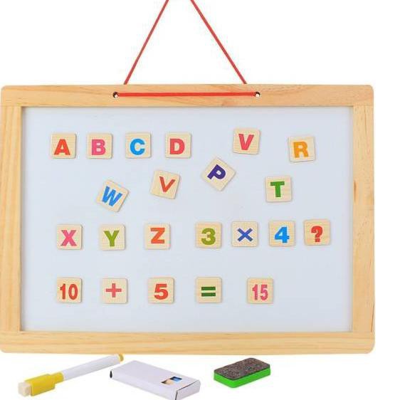 

GCP Papan Tulis Gantung Dua Sisi / Papan Tulis Hitam dan Putih Mainan Edukasi - Writing Board Magnet