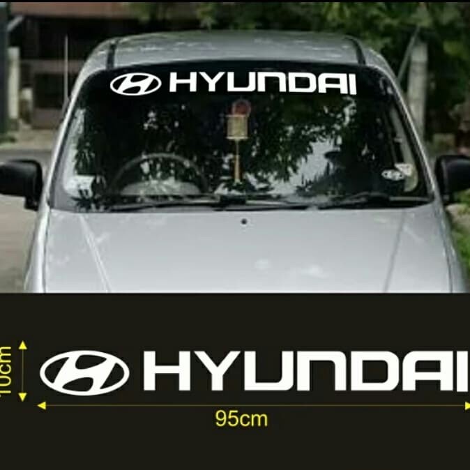 Stiker Hyundai kaca mobil depan Cutting Sticker Hyundai