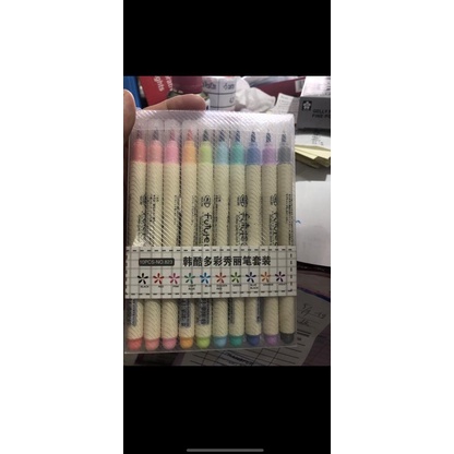 

[PRODUK ZEBK7] Brush pen future color set isi 10 QRH