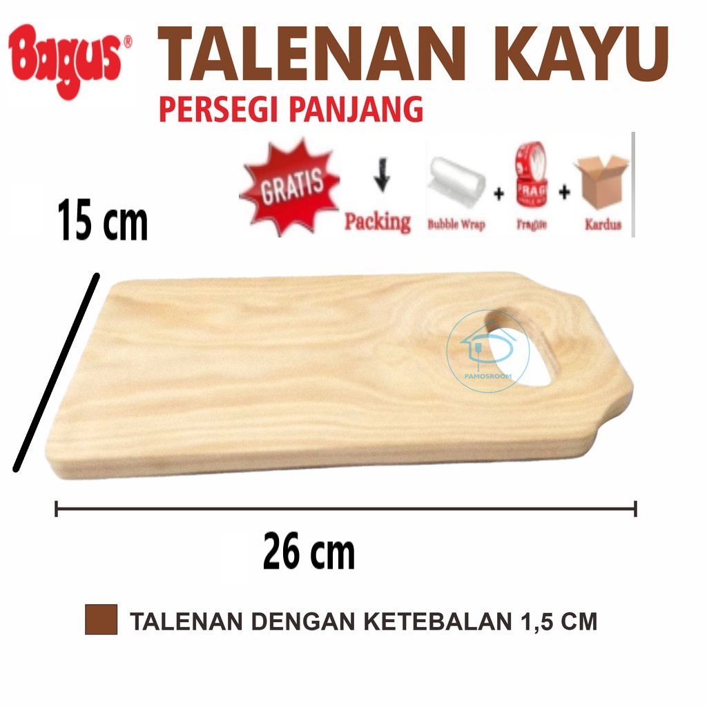 TALENAN KAYU KOTAK ALAS UNTUK MENGIRIS IRISAN