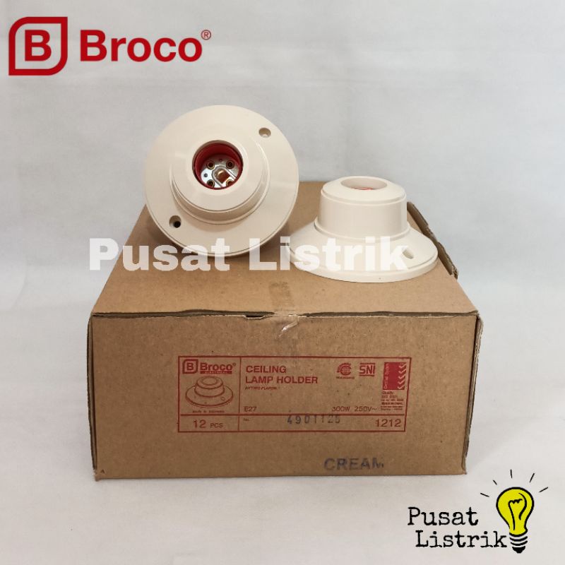 Fitting Plafon Bulat Broco 1212 Rumah Lampu Bulat Broco