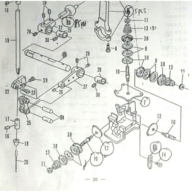 Tension 17547 Komplit Mesin Obras Kecil GN1-1