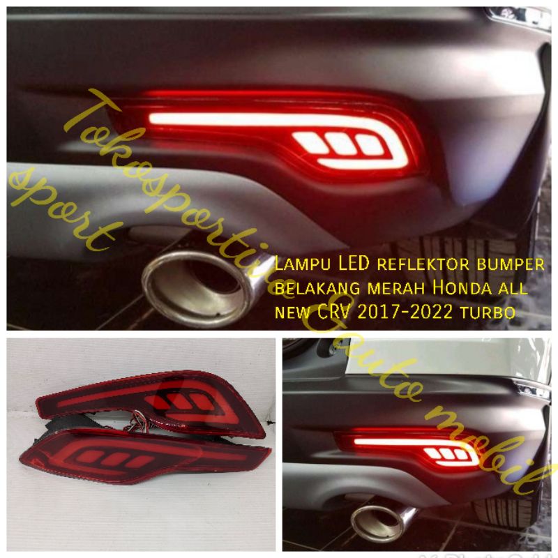 Lampu LED reflektor bumper belakang merah Honda all new CRV CR-V 2017-2022 turbo