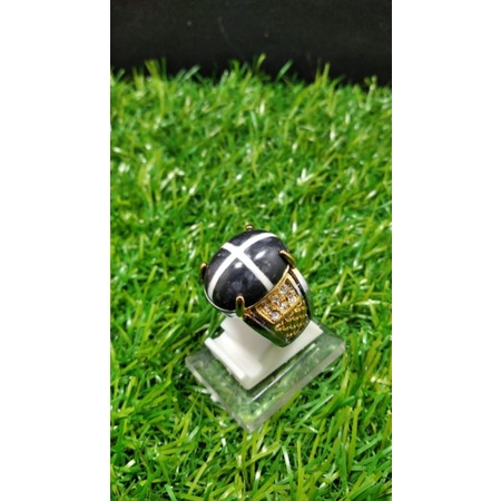 CINCIN BATU AKIK TAPAK JALAK RING TITANIUM SUPER