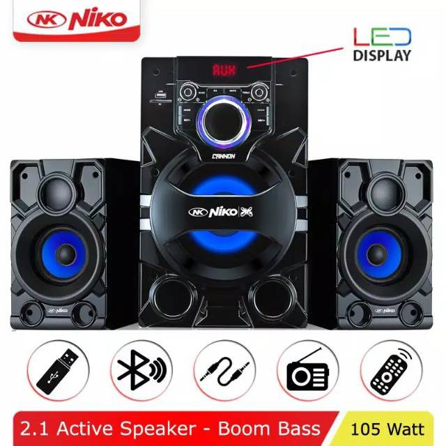 SPEAKER BLUETOOTH NIKO CANNON BASS 105 WATT