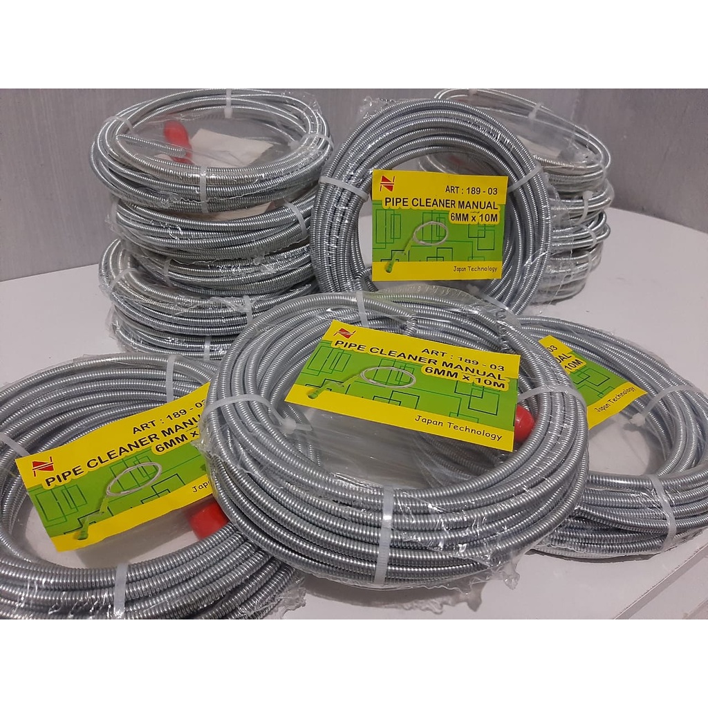 Pipe Cleaner 10 Meter Flexible Anti Karat Alat Pembersih Saluran Air Tersumbat Kawat Anti Mampet Pip