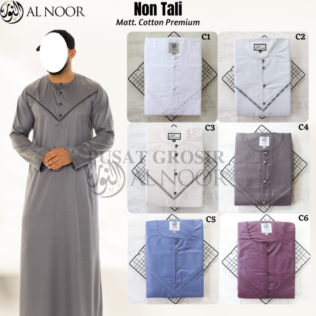 Jubah Saudi | Gamis Pria | Al Noor Oman Non Tali