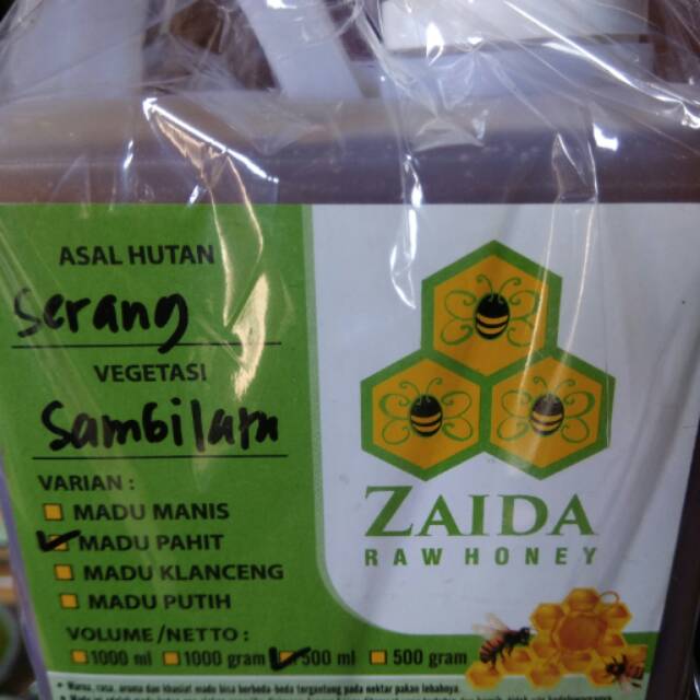

Raw Honey Zaida Madu Pahit |madu mentah |madu hutan murni 100 %tanpa campuran