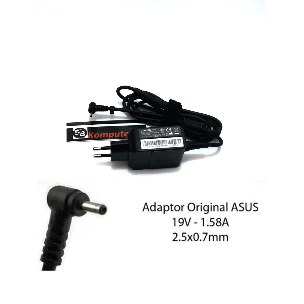 Adaptor Charger Laptop Netbook ASUS Eee PC series 19V-1.58A Original 30w 2.5.0.7mm