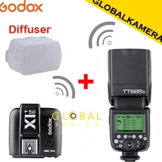 TERLARIS-PRODUK PAKET GODOX TT685S FOR SONY HSS 1/8000 TTL + TRIGER GODOX X1T S