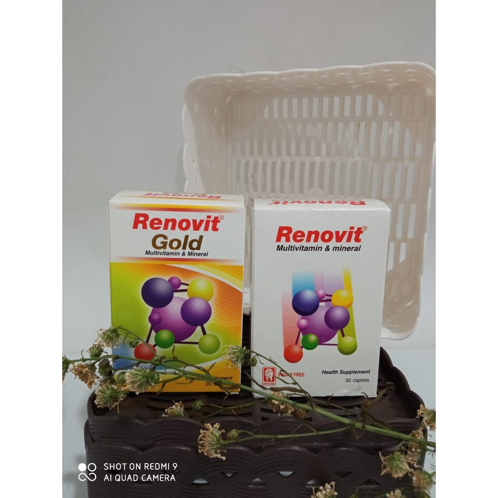 RENOVIT GOLD Dan RENOVIT BOTOL Isi 30 Tablet - Multivitamin Dewasa Dan Lansia Suplemen