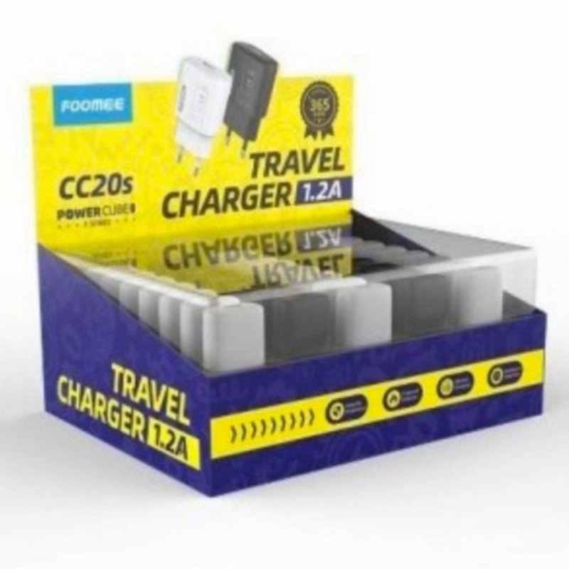 KEPALA CHARGER FOOMEE CC20S , ADAPTOR BATOK CASAN