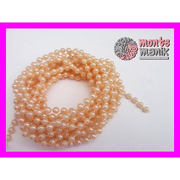 

Bahan Craft Mutiara Renteng Peach 4 mm