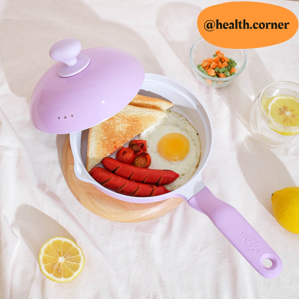 Little Dimple Mini Stack Pan (18 cm) 2in1 Frypan Soucepan Anti Lengket Non Stick Wajan dan Panci