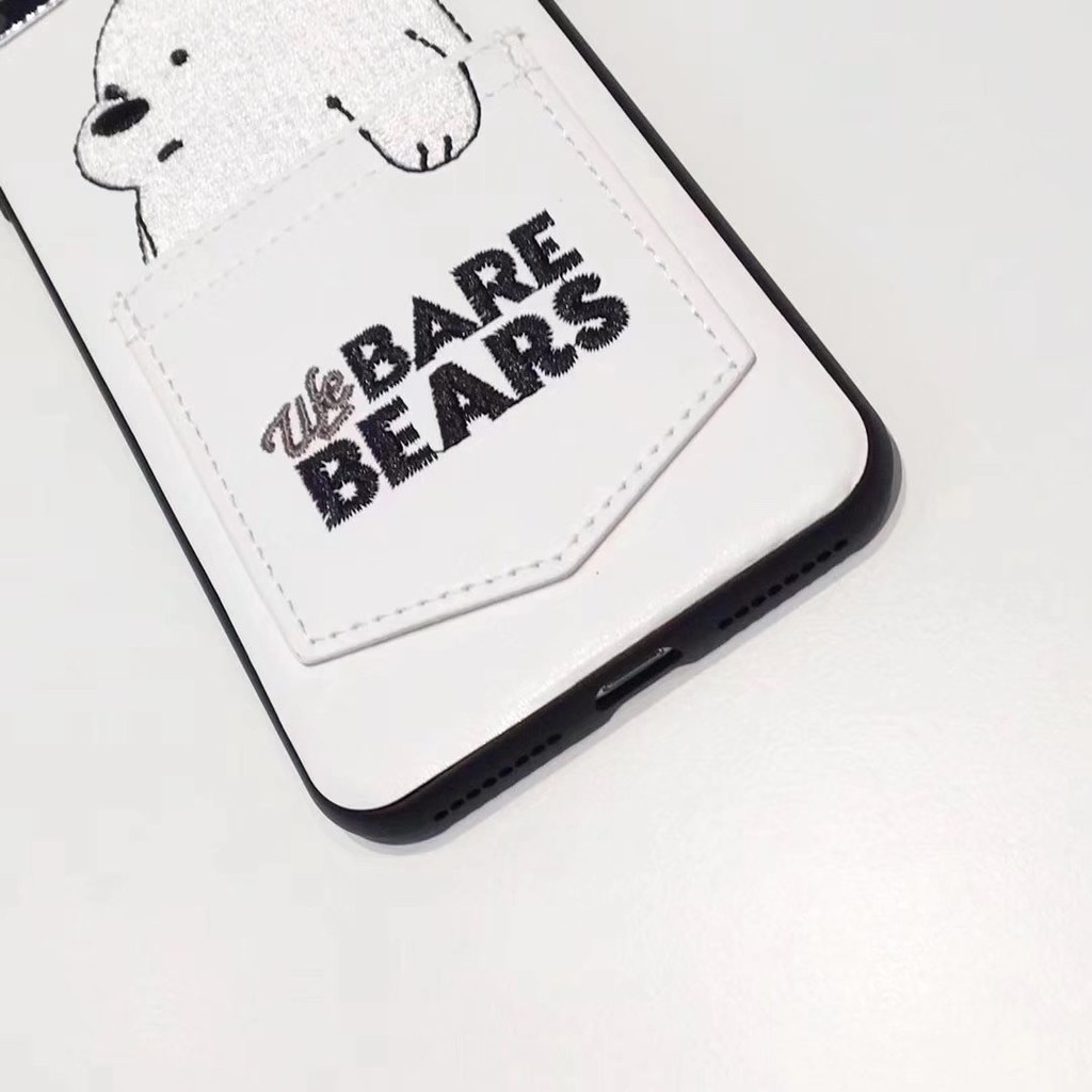 Case Motif Panda Beruang Putih Untuk iPhone 11 pro MAX XS MAX XR 6s 6Plus i7 i8 7plus X