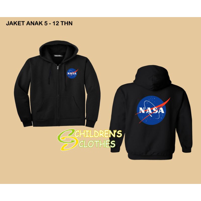 jaket zipper hoodie anak nasa