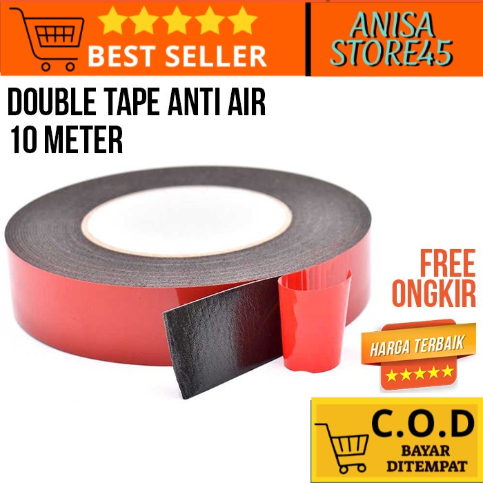 

DOBELTIP WATERPROOF 10METER 3M DOUBEL TIPE KAYU BESI PLASTIK LENGKET DOUBLE TAPE DOBEL TIP PEREKAT
