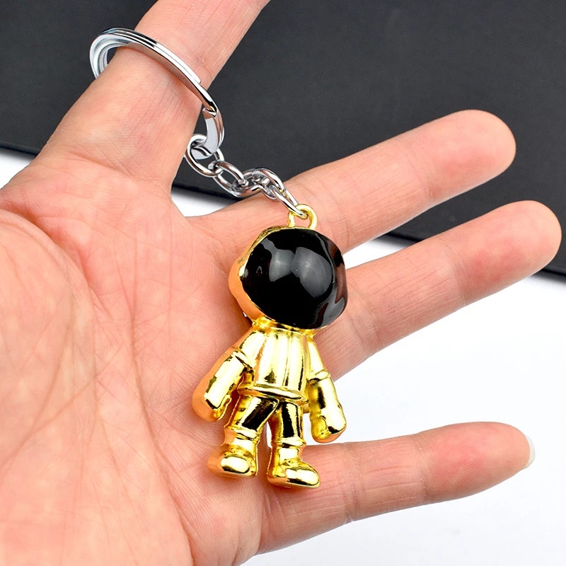 [ 1Pc Creative 3D Robot Spaceman  Astronaut Metal Keychain ][ Key Chains Accessories For Car ]