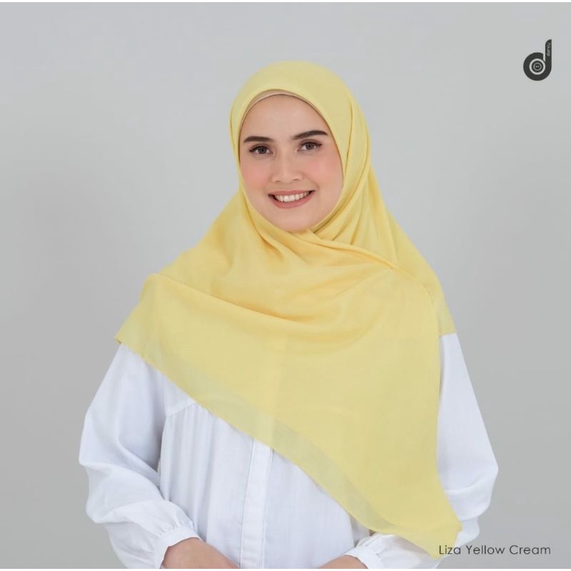 HIJAB DEENAY LIZA POLOS YELLOW CREAM