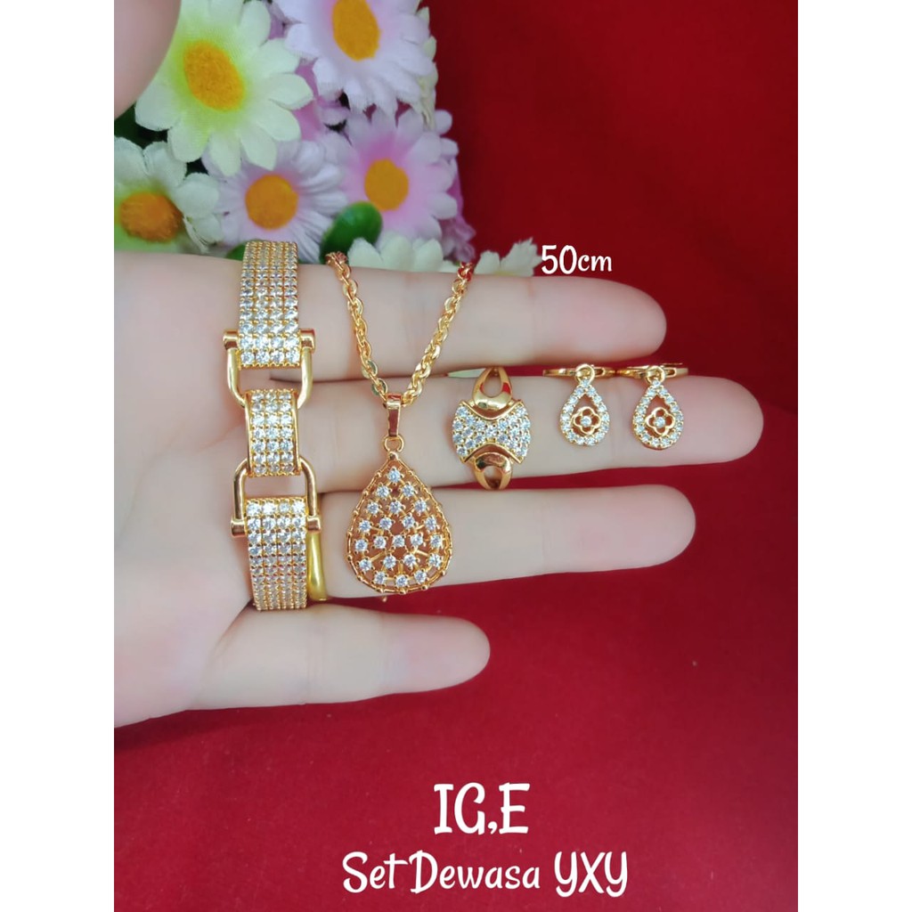 SET PERHIASAN DEWASA YAXIYA | XUPING TERMURAH LAPIS MAS ASLI