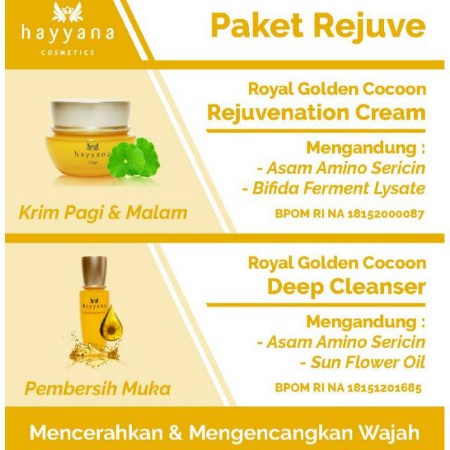 HAYYANA PAKET ANTI AGING / PAKET REJUVENATION HAYYANA / PAKET PEREMAJAAN HAYYANA