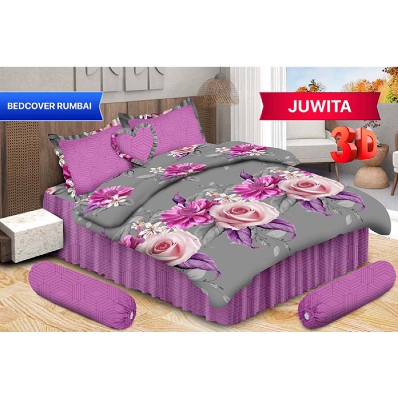 (BISA COD) BEDCOVER BONITA RUMBAI UK 180*200 CM