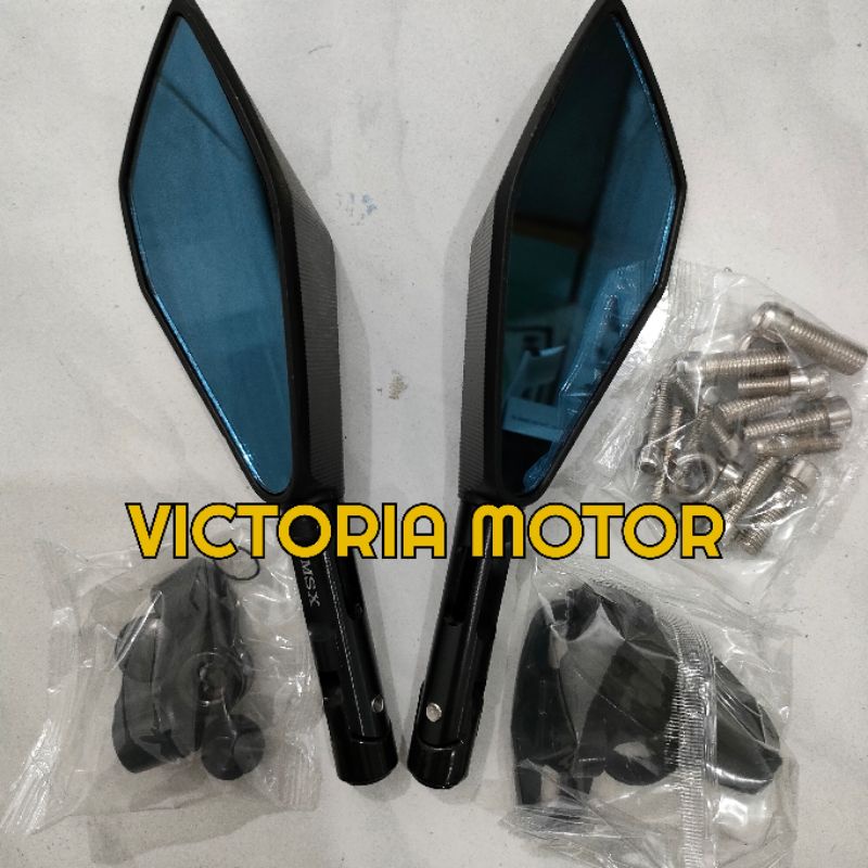 SPION TOMOX V5 BLACK/ HITAM UNIVERSAL MOTOR HONDA YAMAHA SUZUKI DUCATI