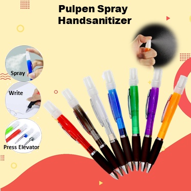 

pulpen unik hand sanitizier spray 2in1 bolpoin serbaguna pen multifungsi