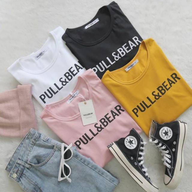 KAOS CEWEK PULL & BEAR BAHAN KATUN