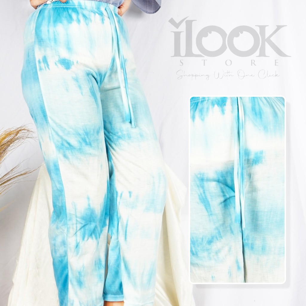 ilook | Kulot Tie Dye | Celana Kulot Tie Dye - Smoke