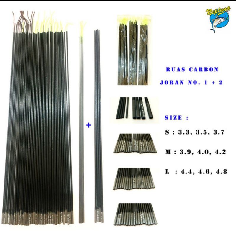 Carbon Set Ruas Joran No. 1-2 | Joran Tegek
