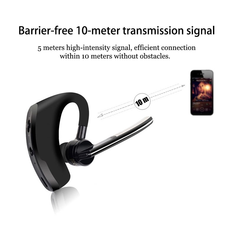 (COD) V8 Headset Bluetooth 5.0 Single Earphone Wireless 8D Bass with Long Mic Bisnis Headphone Tahan Air Sport Henset Handset Heandset Hedset Hetset