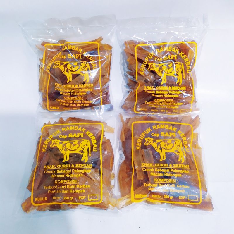 

Kerupuk Kulit Kerbau super Mentah (Cap Sapi Kudus)