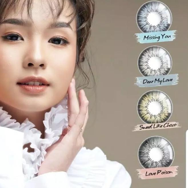 ☆ softlens X2 BaBe Big Eyes 16mm warna BLACK BROWN GREY BLUE ✻