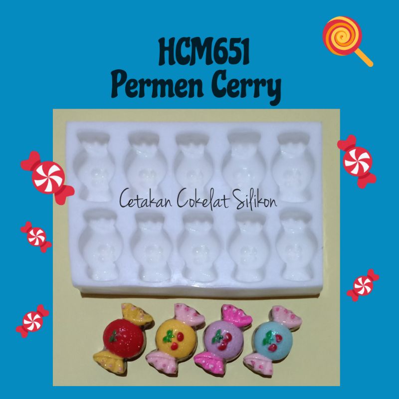 Permen Cerry HCM651 Cetakan Coklat Silikon Fiina de choco