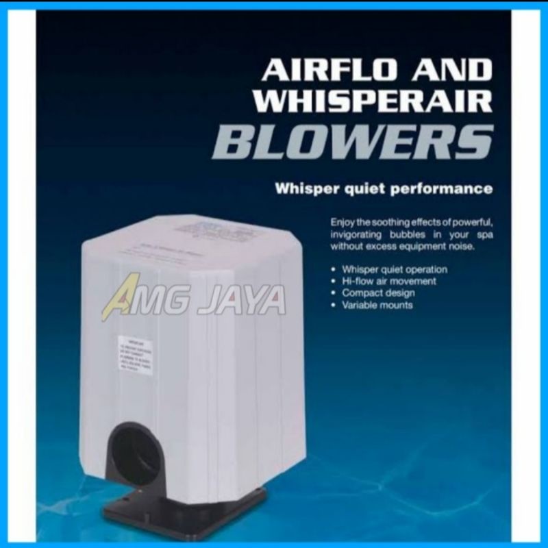 Blower Air Udara Gelembung Spa Kolam Renang Airflo Blower 1200Watt Mesin Blower Gelembung Kolam Rena