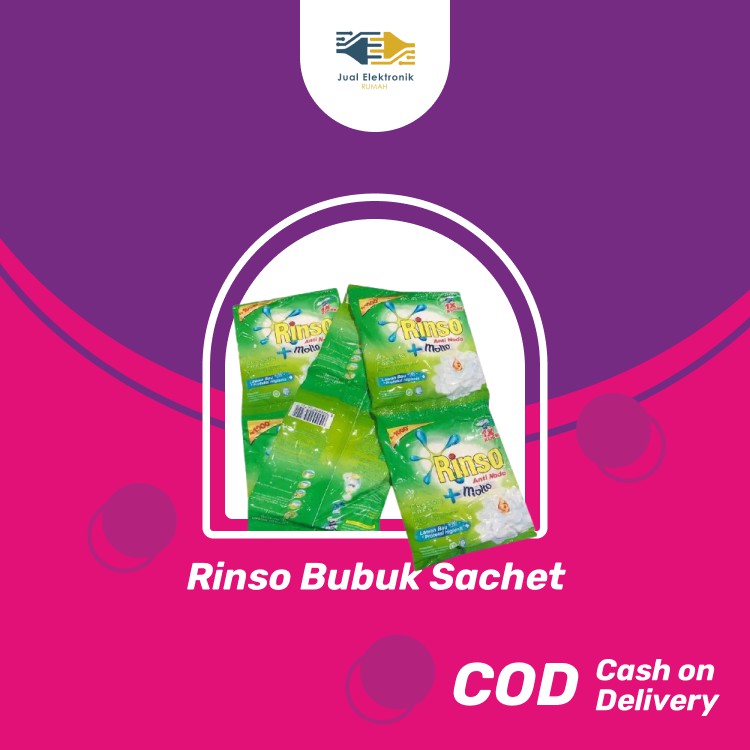 Rinso Anti Noda Classic Fresh Detergen Bubuk​ [44 g/ 126 Sachet/ Karton ]