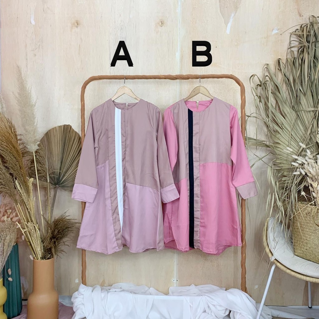 ATASAN, WANITA, TUNIK, KOMBINASI, VARIASI, ATASAN TUNIK, TUNIK KOMBINASI