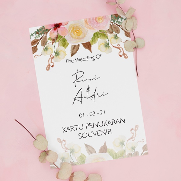 Kartu / Voucher Souvenir | Kartu Pengambilan Makanan | Kartu Ucapan Terimakasih Pernikahan | Wedding
