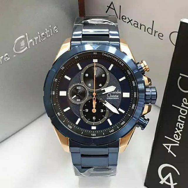 ALEXANDRE CHRISTIE AC 6508 PRIA ROSEGOLD BLUE ORIGINAL