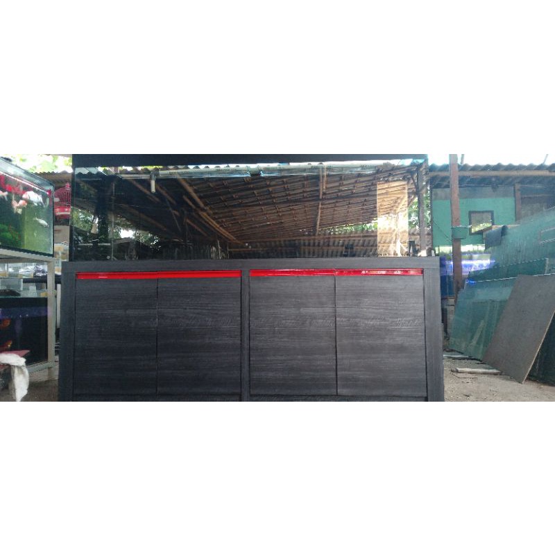 aquarium kabinet full rangka holo 200x50x80 kaca 12mili full