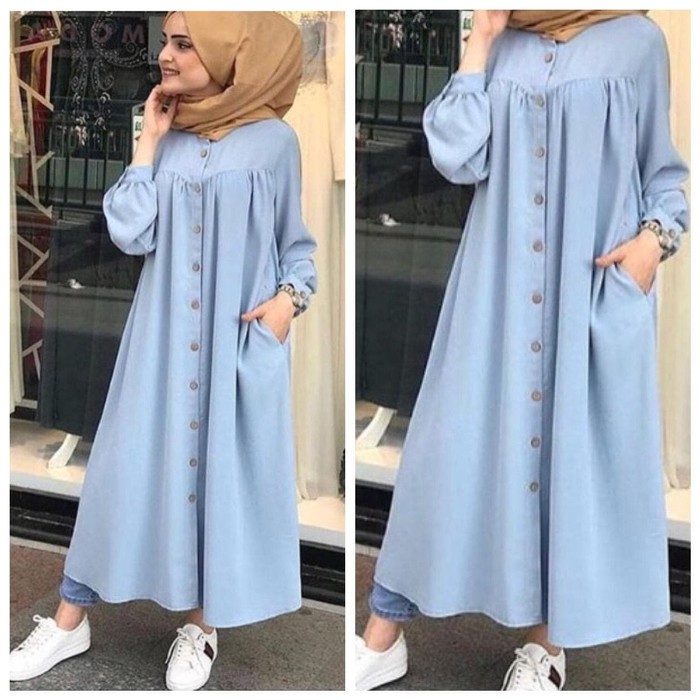 Damai fashion jakarta baju LONG DRESS muslim gamis wanita KANAYA