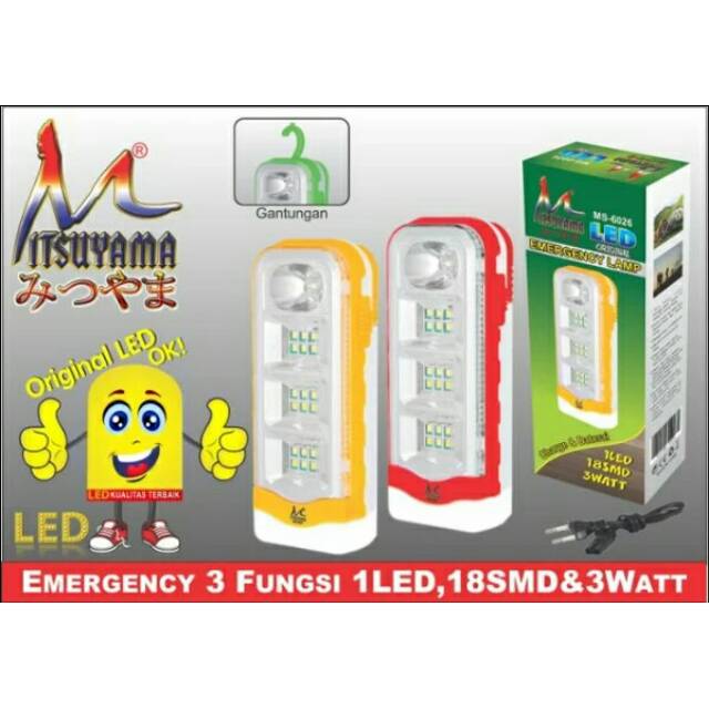 Lampu Emergency Multifungsi Ms-6026 Mitsuyama