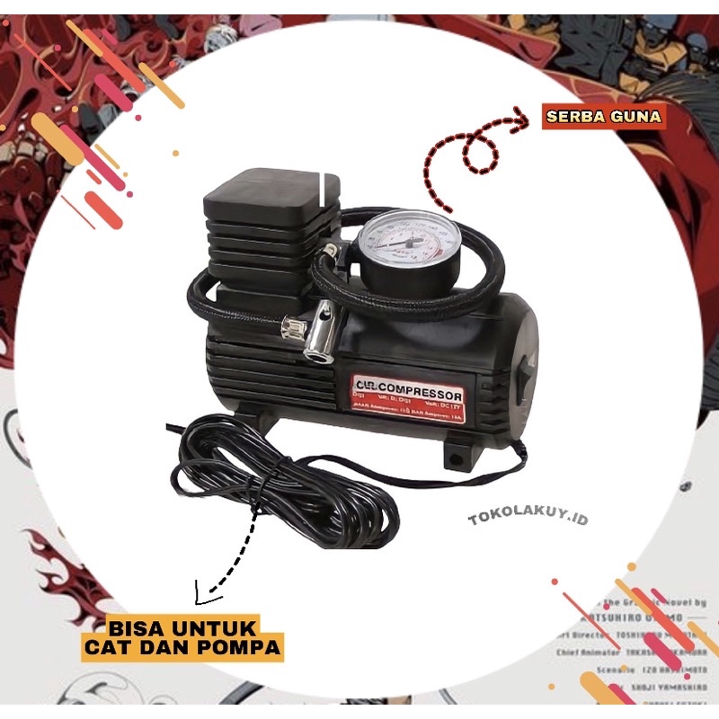 Kompresor mini untuk pompa dan cat kendaraan