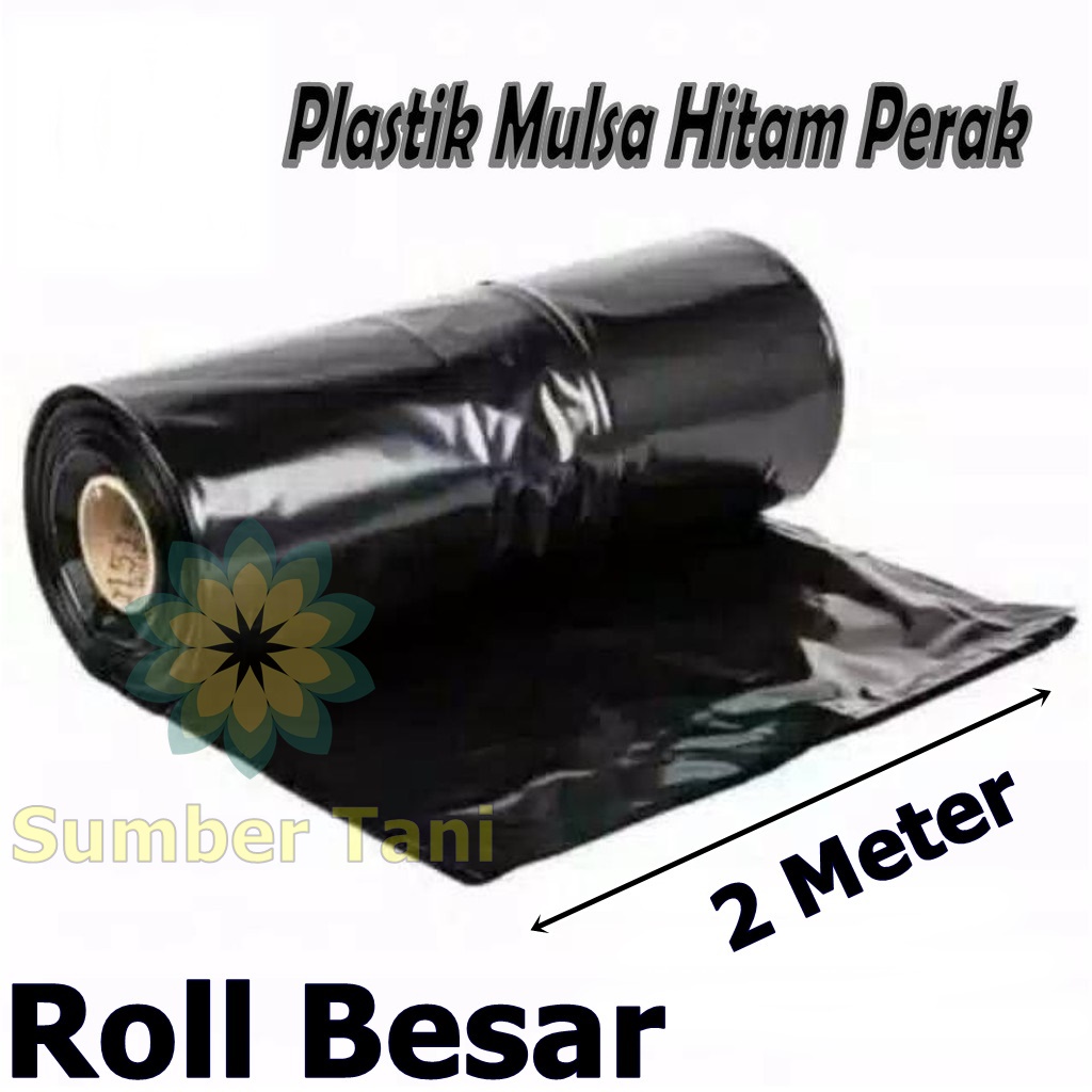 Plastik Mulsa 200 Cm Tebal 0,08 mm Plastik Mulsa Hitam Perak